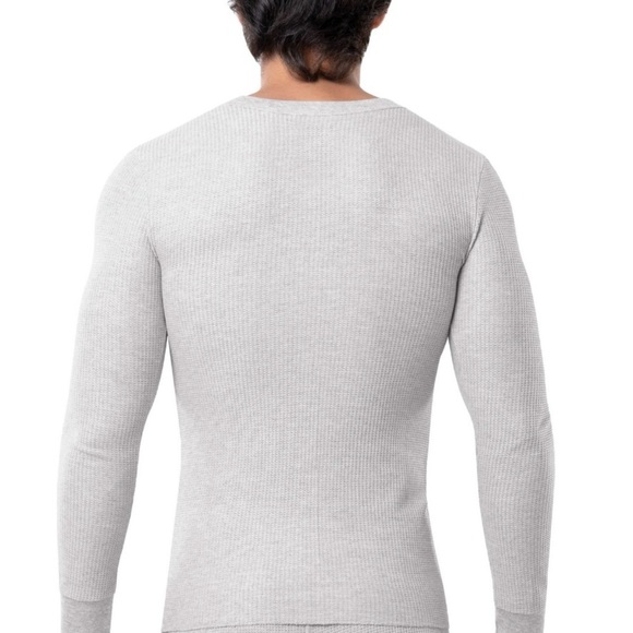 Fruit of the Loom Men's Thermal Waffle Crew Top - Picture 5 of 7